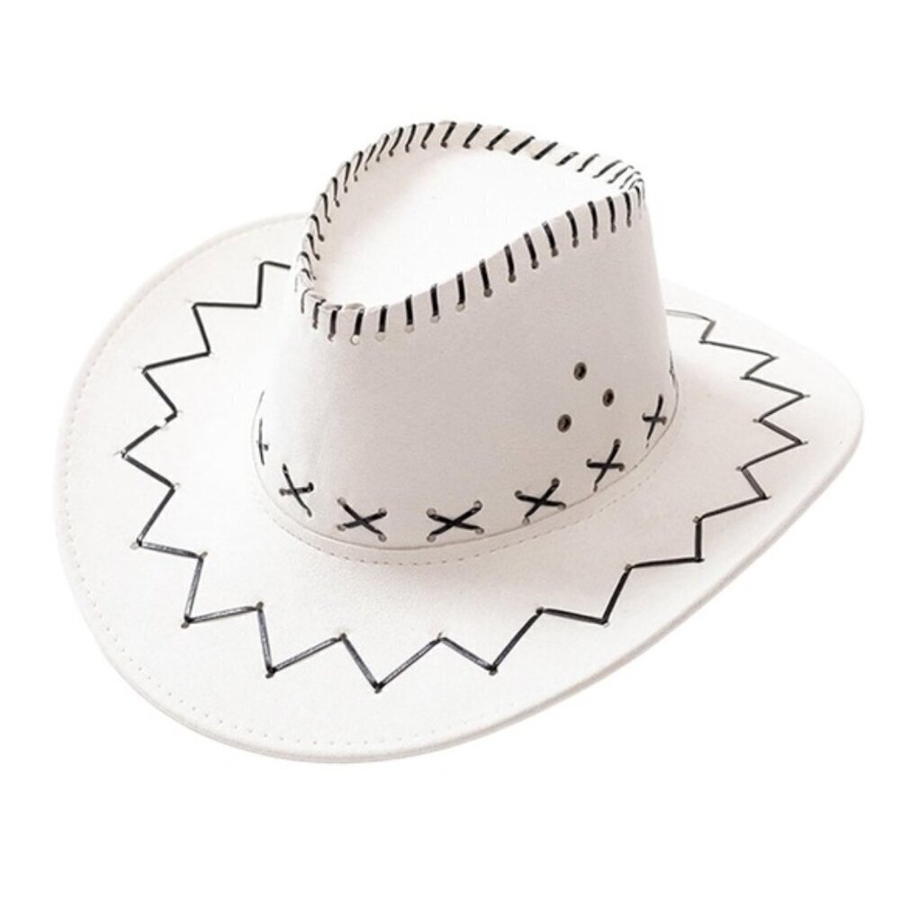 Vintage Straw Cowboy Hat with Wide Brim – Rustic Western Style